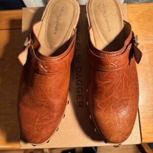 Brown Leather Clogs Size 12